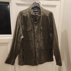 Lucky Brand Military Field Jacket in Olive Green